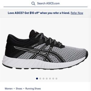 ASICS Black and White Athletic Sneakers